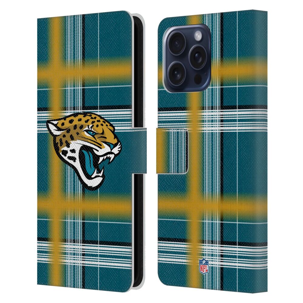 JACKSONVILLE JAGUARS(NFL) ジャクソンビルジャガーズ ジャクソンビルジャガーズ - Plaid レザー手帳型 / Apple iPhoneケース - PGS