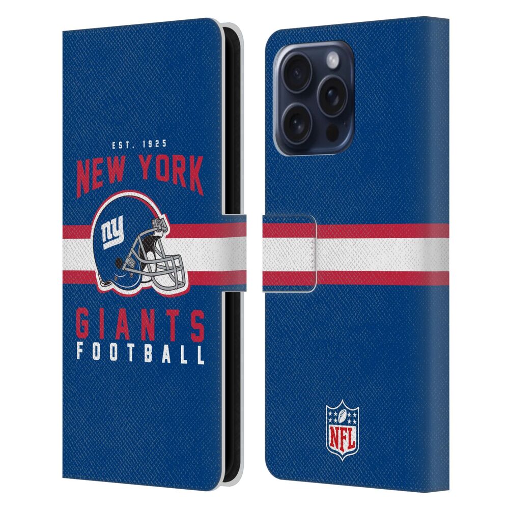 NEW YORK GIANTS(NFL) ニューヨークジャイアンツ ニューヨークジャイアンツ - Helmet Typography レザー手帳型 / Apple iPhoneケース - PGS