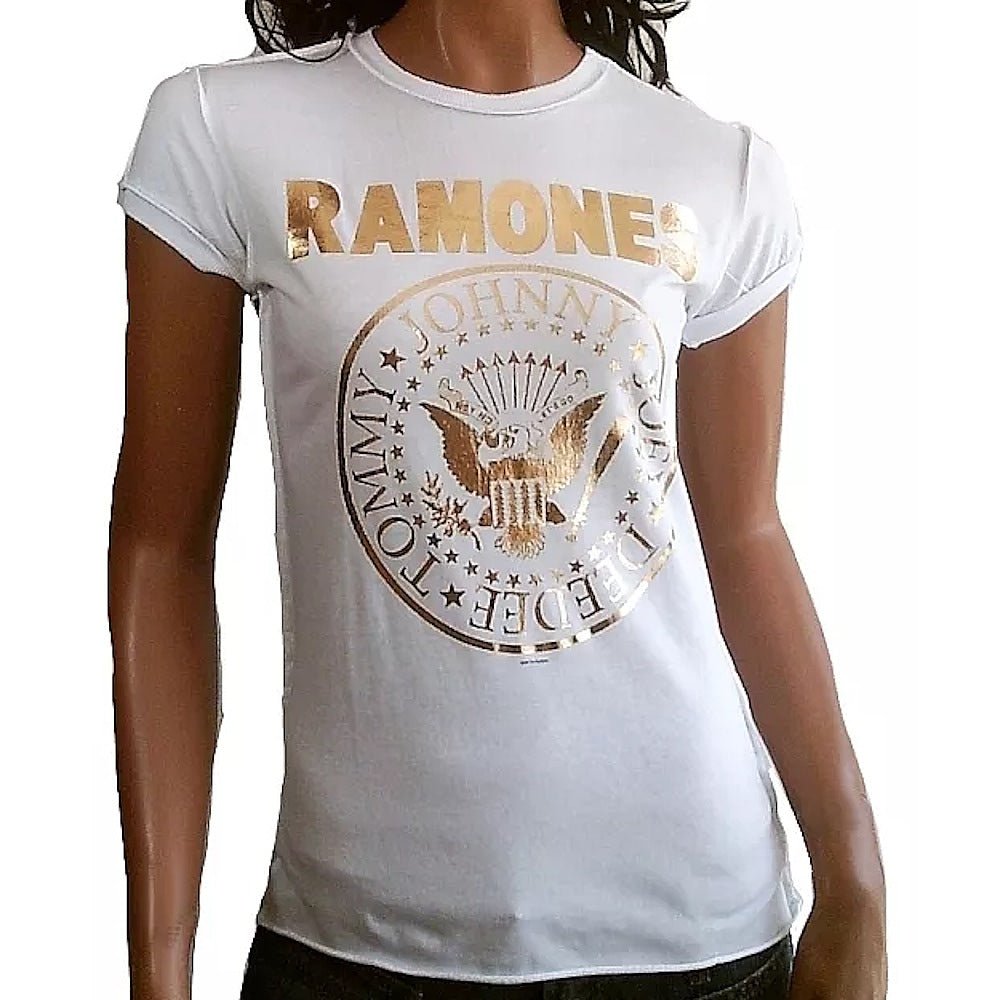 RAMONES ラモーンズ (来日 45周年 ) - Gold Foil / Amplified( ブランド ) / Tシャツ / レディース - PGS