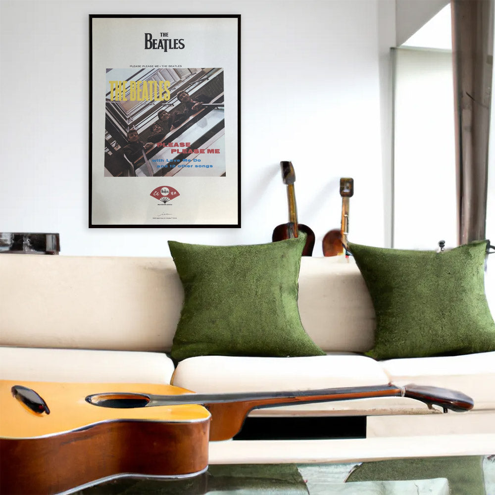 THE BEATLES (65th anniversary of formation) - meets Japanese traditional craft Album debut 60th anniversary / Echizen washi paper / PLEASE PLEASE ME / Poster