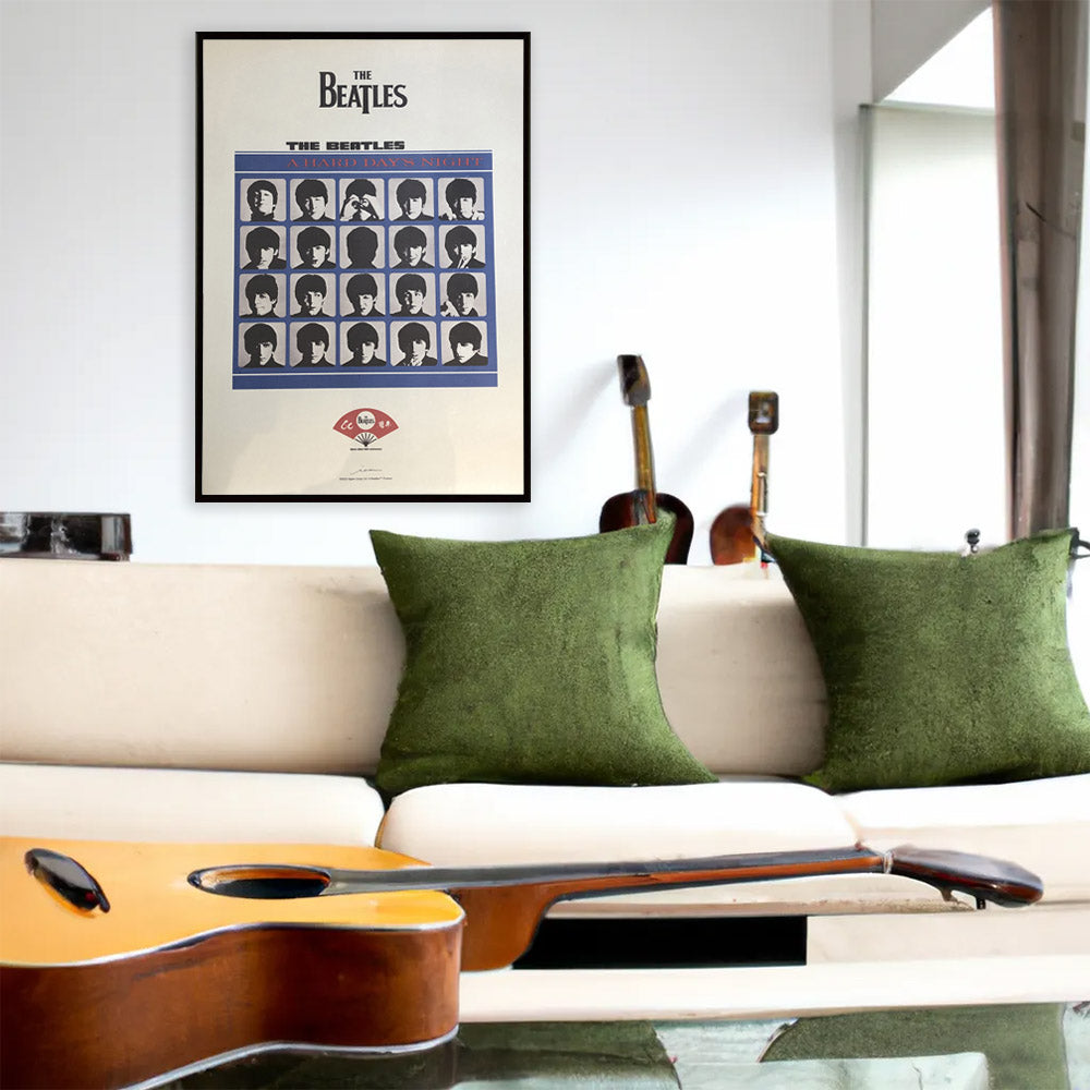 THE BEATLES (65th anniversary of formation) - meets Japanese traditional craft Album debut 60th anniversary / Echizen Washi / A HARD DAYS NIGHT / Poster