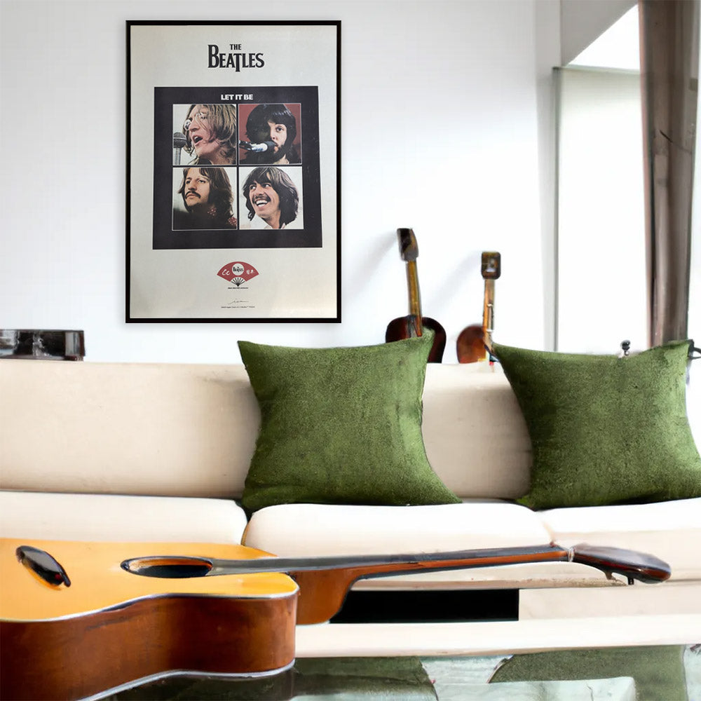 THE BEATLES ビートルズ (来日 60周年 ) - meets Japanese traditional craft Album debut 60th anniversary / 越前和紙 / LET IT BE / ポスター