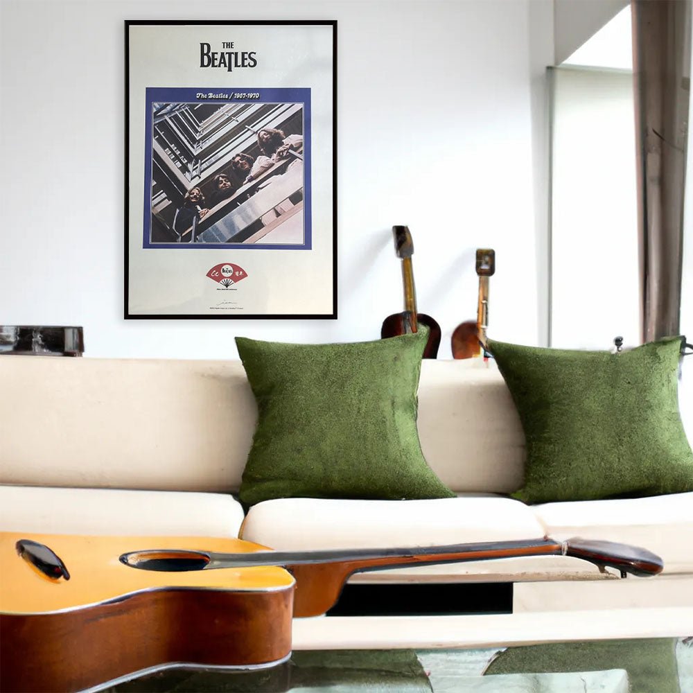 THE BEATLES ビートルズ (結成 65周年 ) - meets Japanese traditional craft Album debut 60th anniversary / 越前和紙 / 青盤 / ポスター - PGS