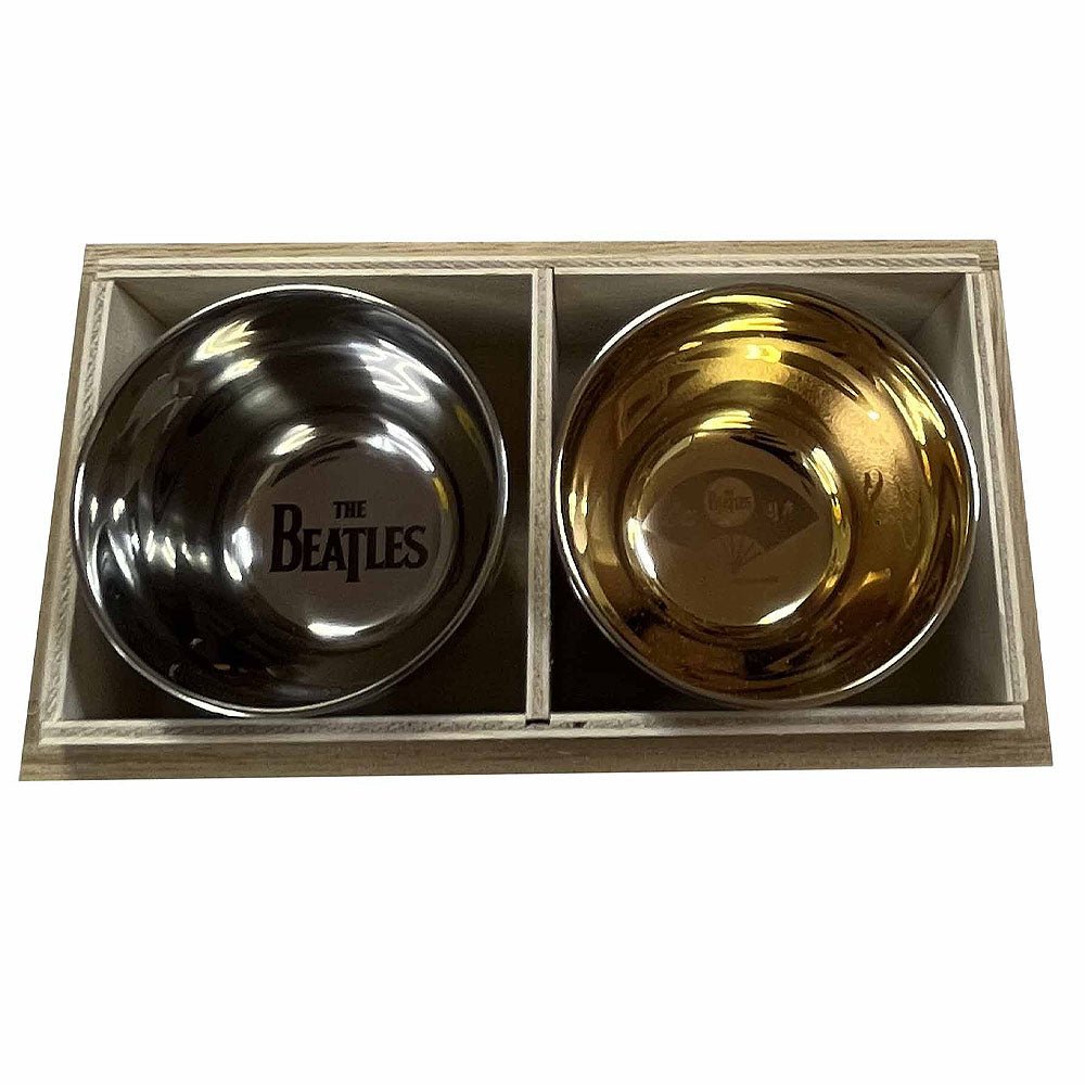 THE BEATLES ビートルズ (結成 65周年 ) - meets Japanese traditional craft Album debut 60th anniversary / ぐい呑み2個セット / 中金扇子柄&中銀ロゴ / 食器・グラス - PGS