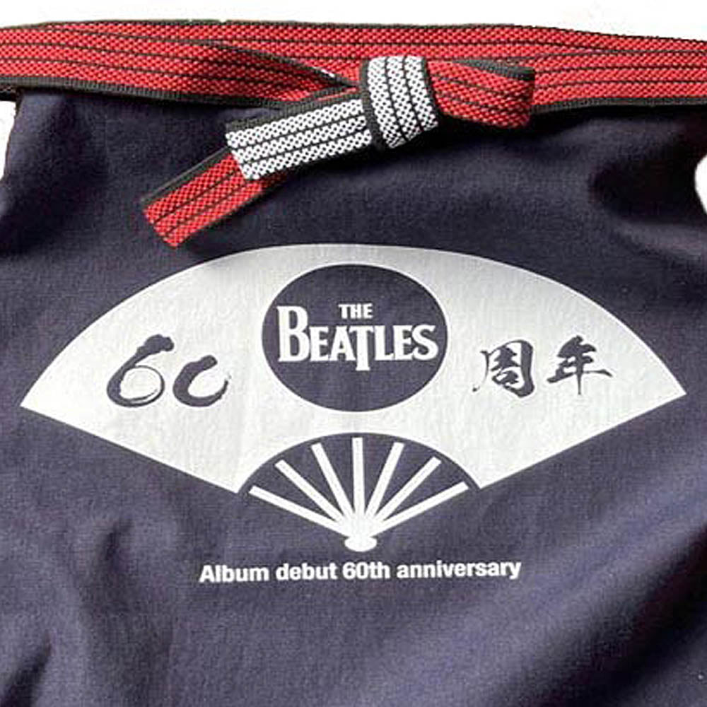 THE BEATLES (65th anniversary of formation) - meets Japanese traditional craft Album debut 60th anniversary / Indigo dyed apron / Fan pattern / Kitchen goods