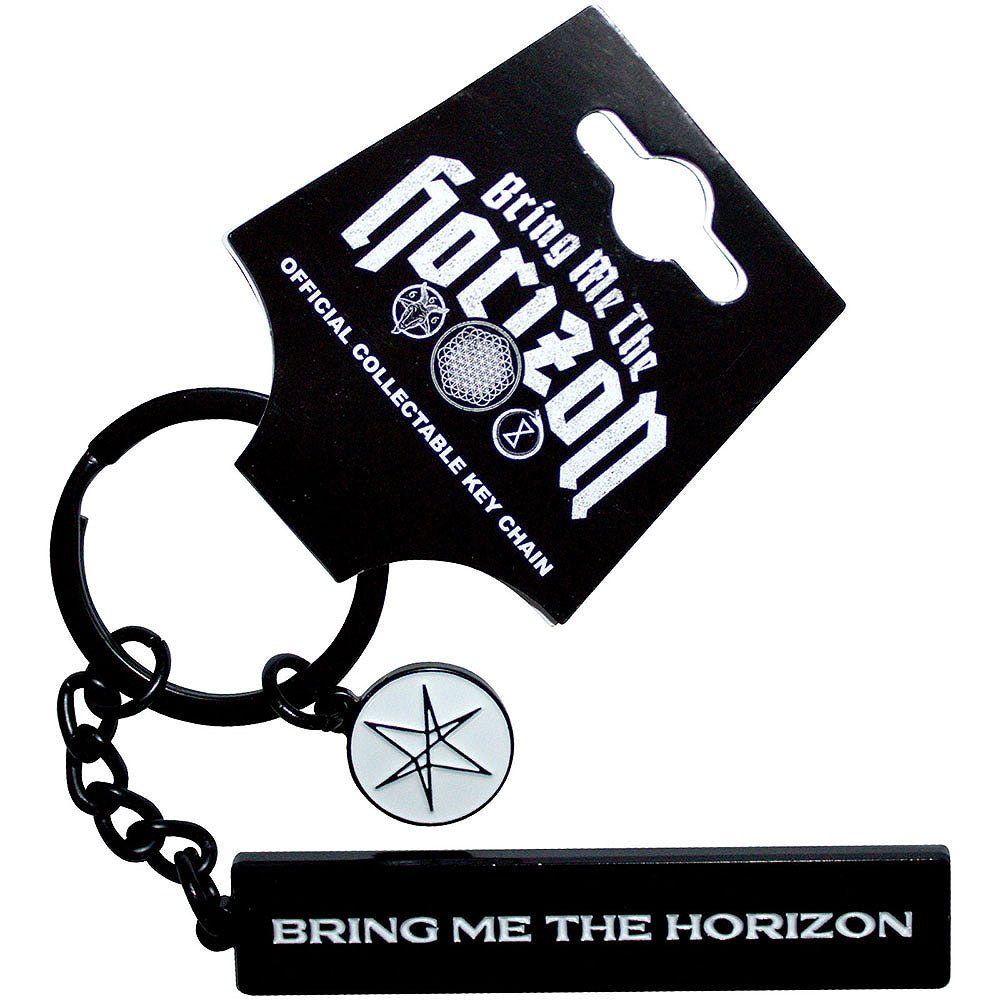 BRING ME THE HORIZON ブリングミーザホライズン (デビュー 20周年 ) - Text Logo 6 - Point Star Charm / チャーム付き / キーホルダー - PGS