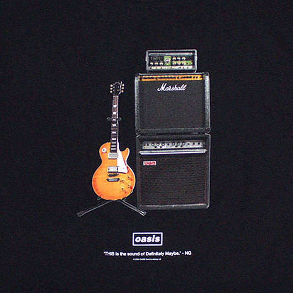 OASIS オアシス (映画「オアシス:ドント・ルック・バック・イン・アンガー」公開 ) - Definitely Maybe Guitar (Black) / Tシャツ / メンズ