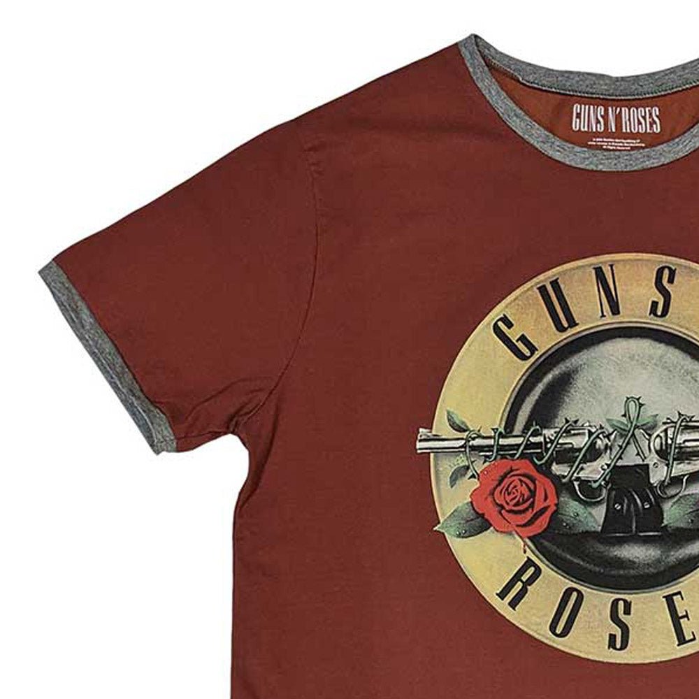 GUNS N ROSES ガンズアンドローゼズ (結成 40周年 ) - Classic Logo / リンガー / Tシャツ / メンズ - PGS