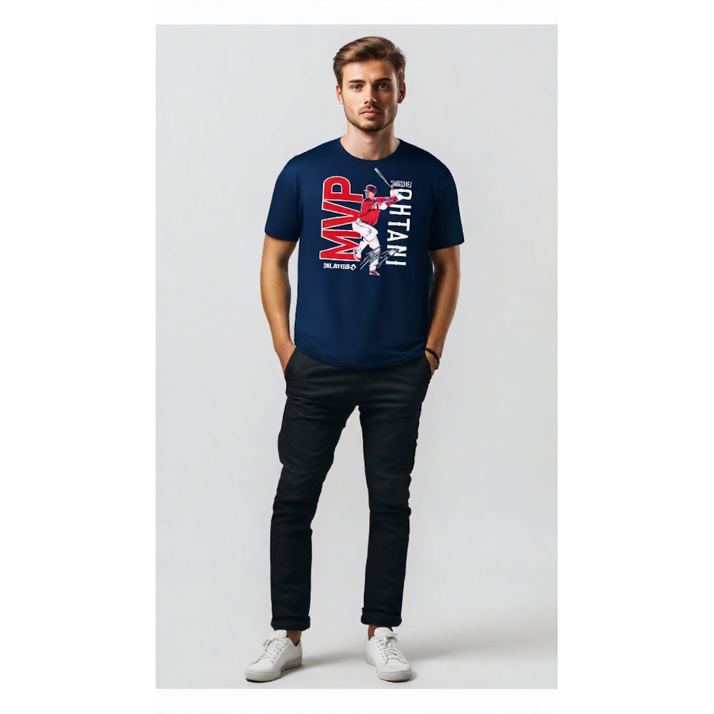 【ラスト販売/限定商品】SHOHEI OHTANI 大谷翔平 - エンジェルス OHTANI 2023 MVP 記念 / NAVY / Tシャツ / メンズ