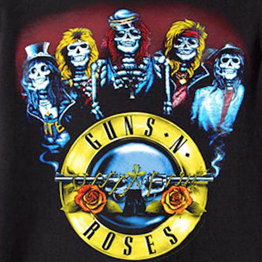 GUNS N ROSES ガンズアンドローゼズ (デビュー 40周年 ) - SKELETON / Amplified( ブランド ) / Tシャツ / レディース