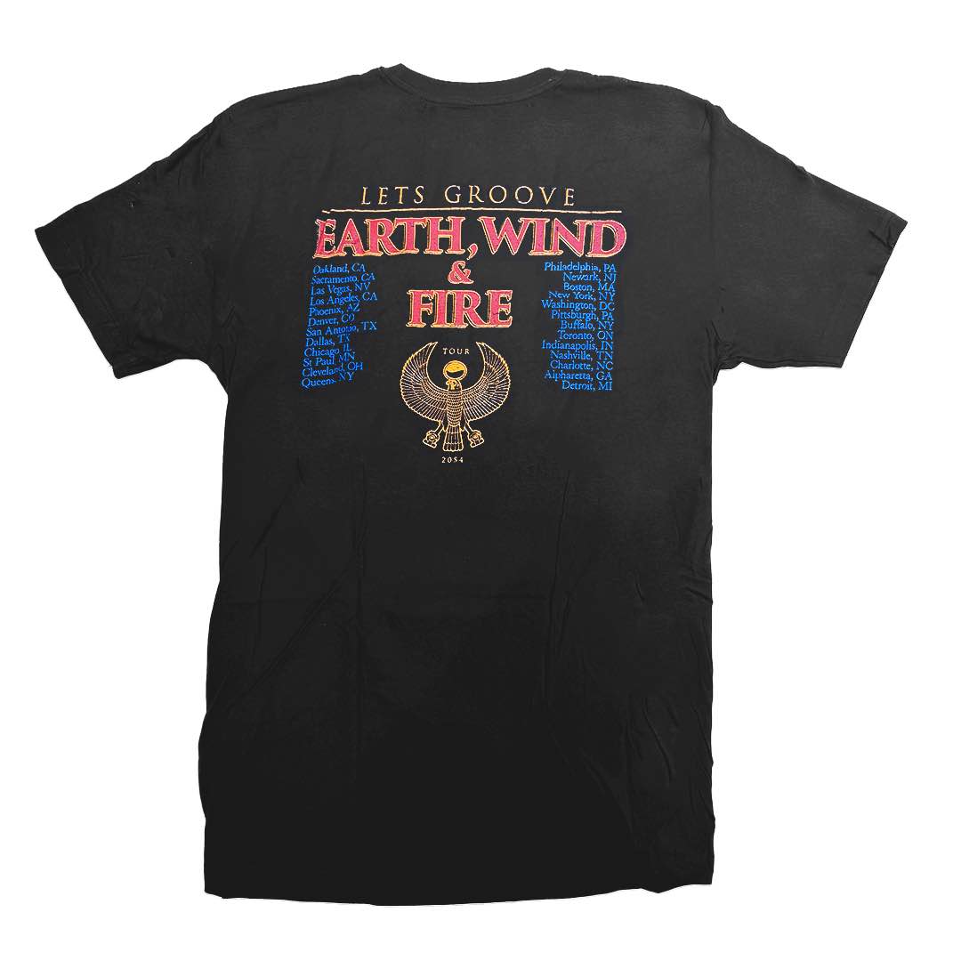 EARTH, WIND & FIRE アース・ウィンド・アンド・ファイアー - Let's Groove / バックプリントあり / Tシャツ / メンズ