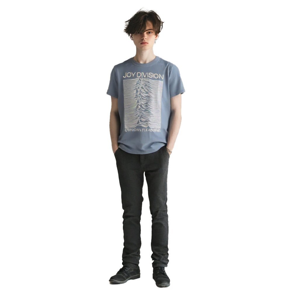 JOY DIVISION ジョイディビジョン - Unknown Pleasures White On Blue / Tシャツ / メンズ - PGS