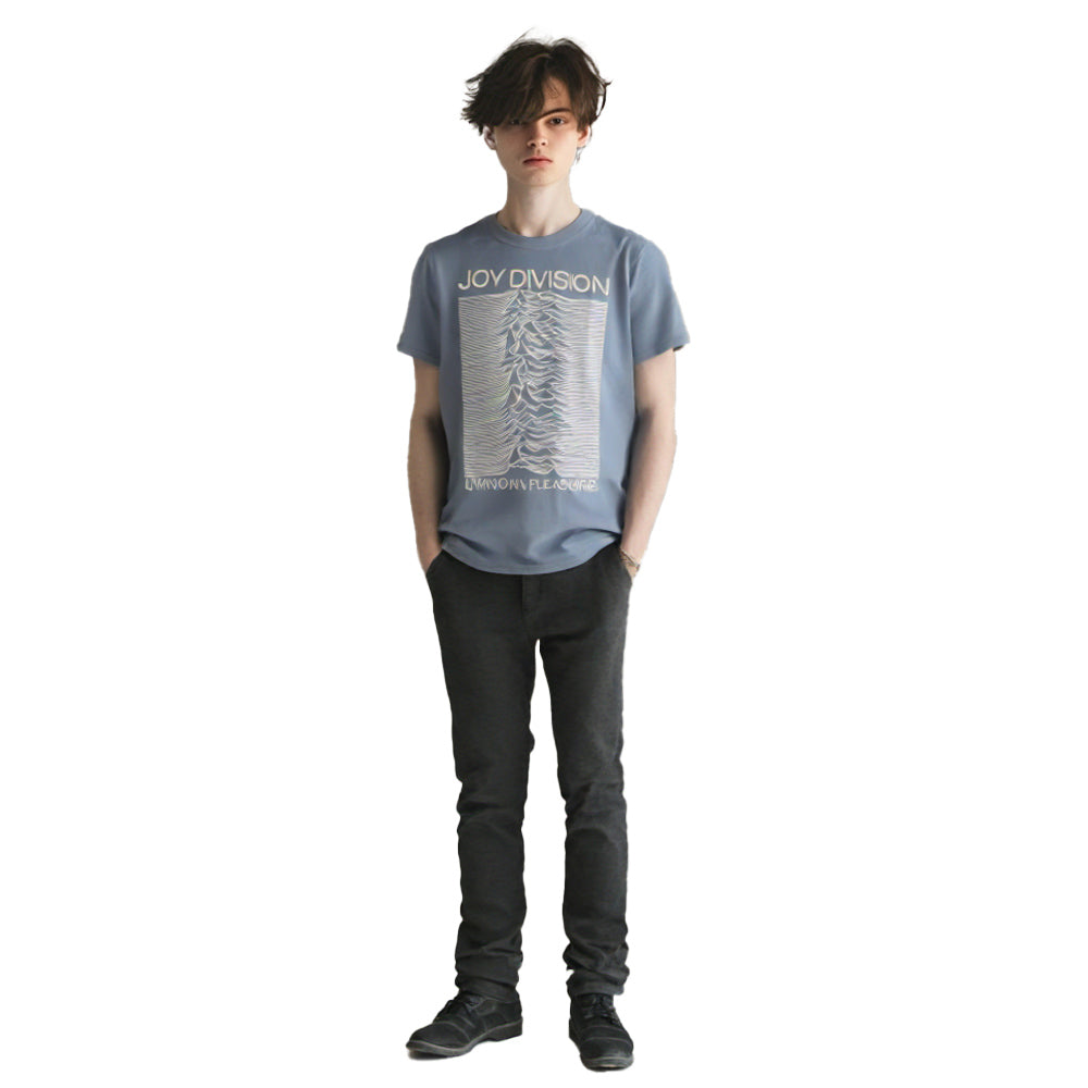 JOY DIVISION ジョイディビジョン - Unknown Pleasures White On Blue / Tシャツ / メンズ