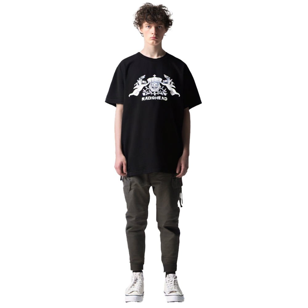 RADIOHEAD レディオヘッド - Bearhead Crest / オーガニックコットン / バックプリントあり / Tシャツ / メンズ - PGS