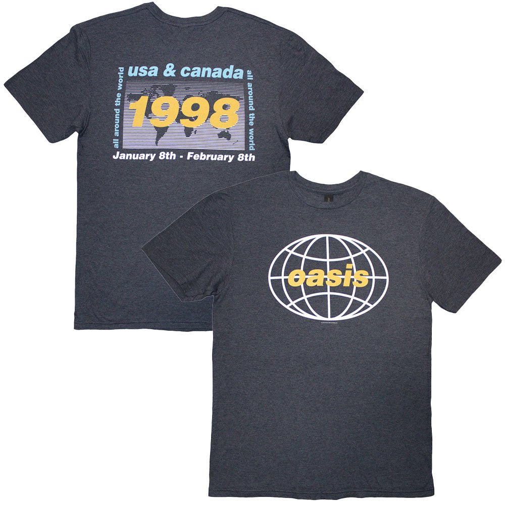 OASIS オアシス (10月 来日 記念 ) - 1998 World Tour - USA/Canada / バックプリントあり / Tシャツ / メンズ - PGS