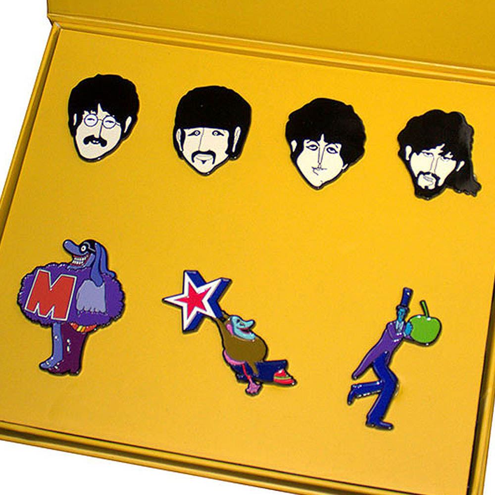 THE BEATLES ビートルズ (結成 65周年 ) - Yellow Submarine Characters / ピンバッジセット / バッジ 【公式 / オフィシャル】