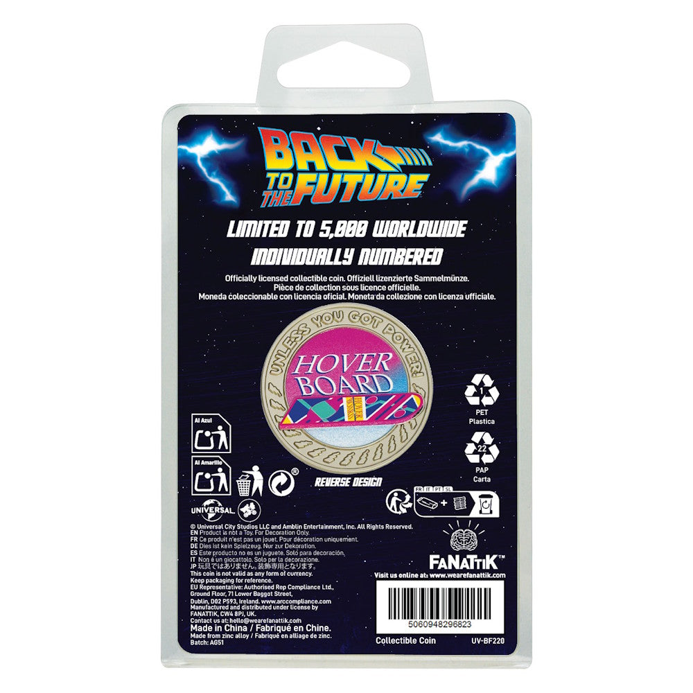 【予約商品】 BACK TO THE FUTURE バックトゥザフューチャー (劇場公開 40周年 ) - Hoverboard Coin / 世界限定5,000枚 / コイン