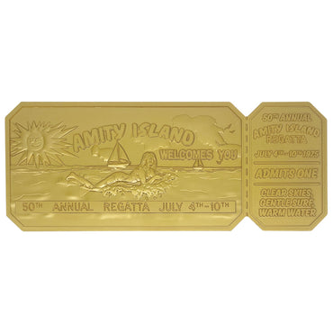 【予約商品】 JAWS ジョーズ (公開 50周年 ) - 50th Anniversary 24k Gold Plated Regatta Ticket / 24K金メッキ / 世界限定1975個 / コレクタブル