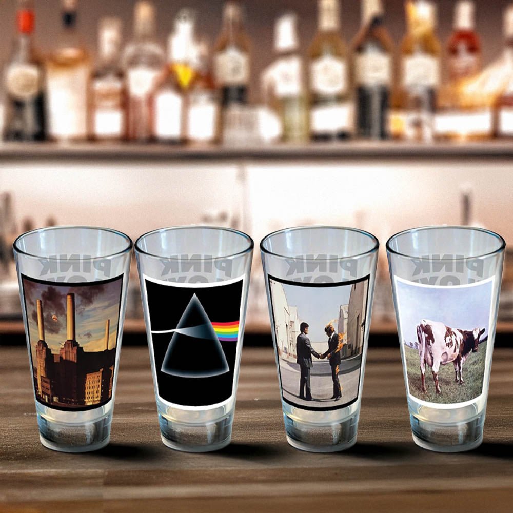 PINK FLOYD ピンクフロイド (結成 60周年 ) - Album Covers Drinking Glass Set / 4個セット / 食器・グラス - PGS