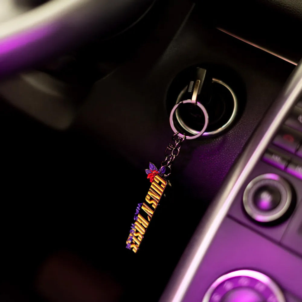 GUNS N ROSES ガンズアンドローゼズ (デビュー 40周年 ) - WAS HERE / チャーム付き / キーホルダー