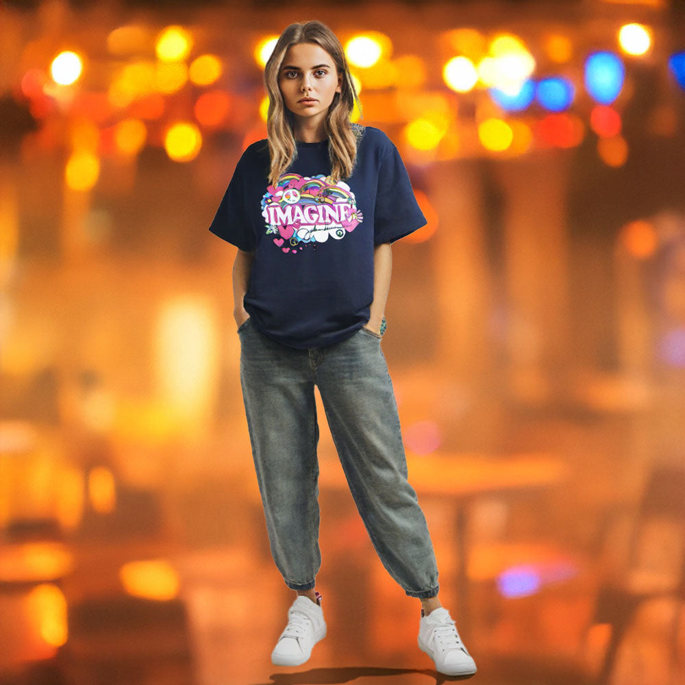 JOHN LENNON (85th Birthday) - LOVE & PEACE / T-shirt / Men's