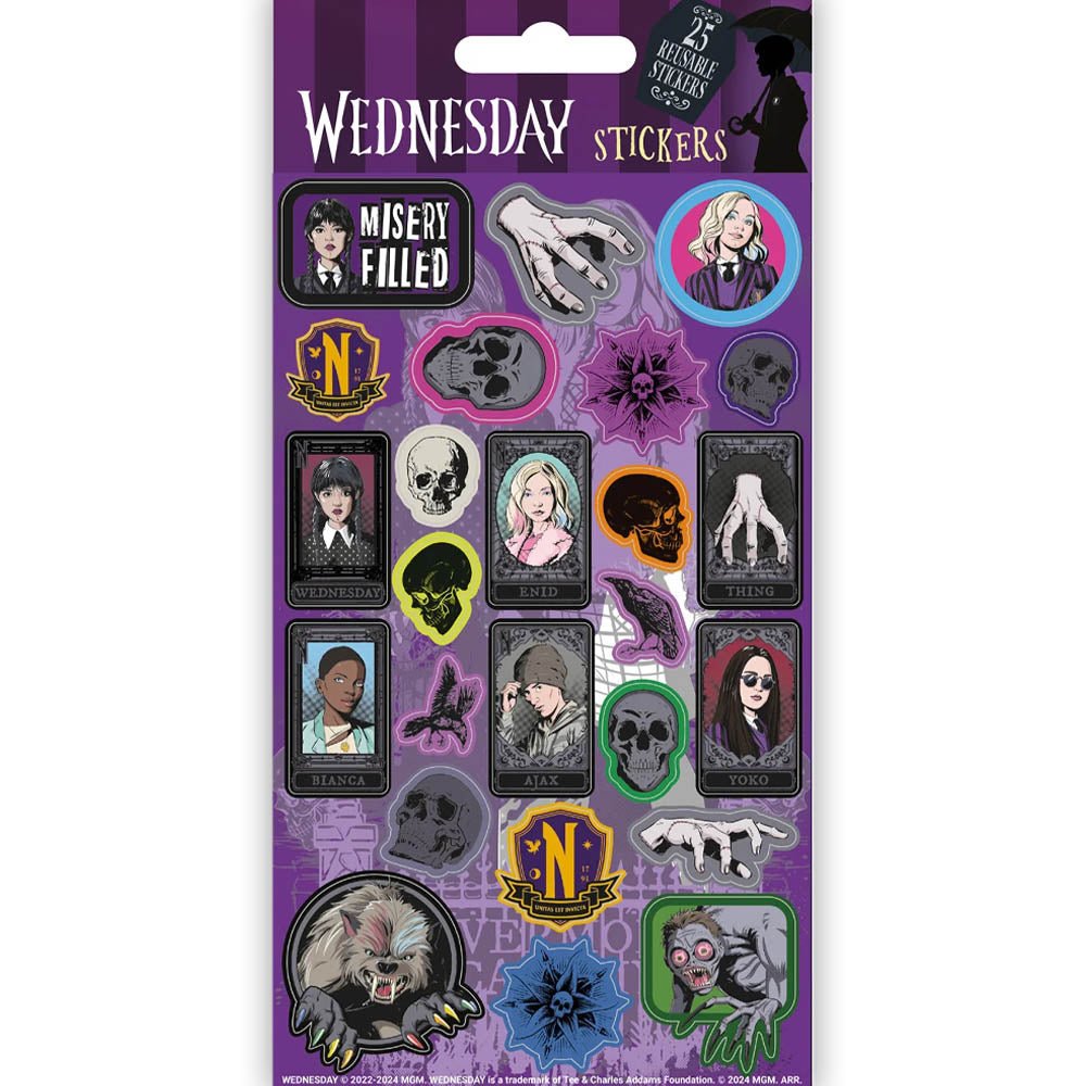 WEDNESDAY ウェンズデー (シーズン2 8月6日 配信 ) - Team Wednesday / 25枚入り / リユーザブル / ステッカー - PGS