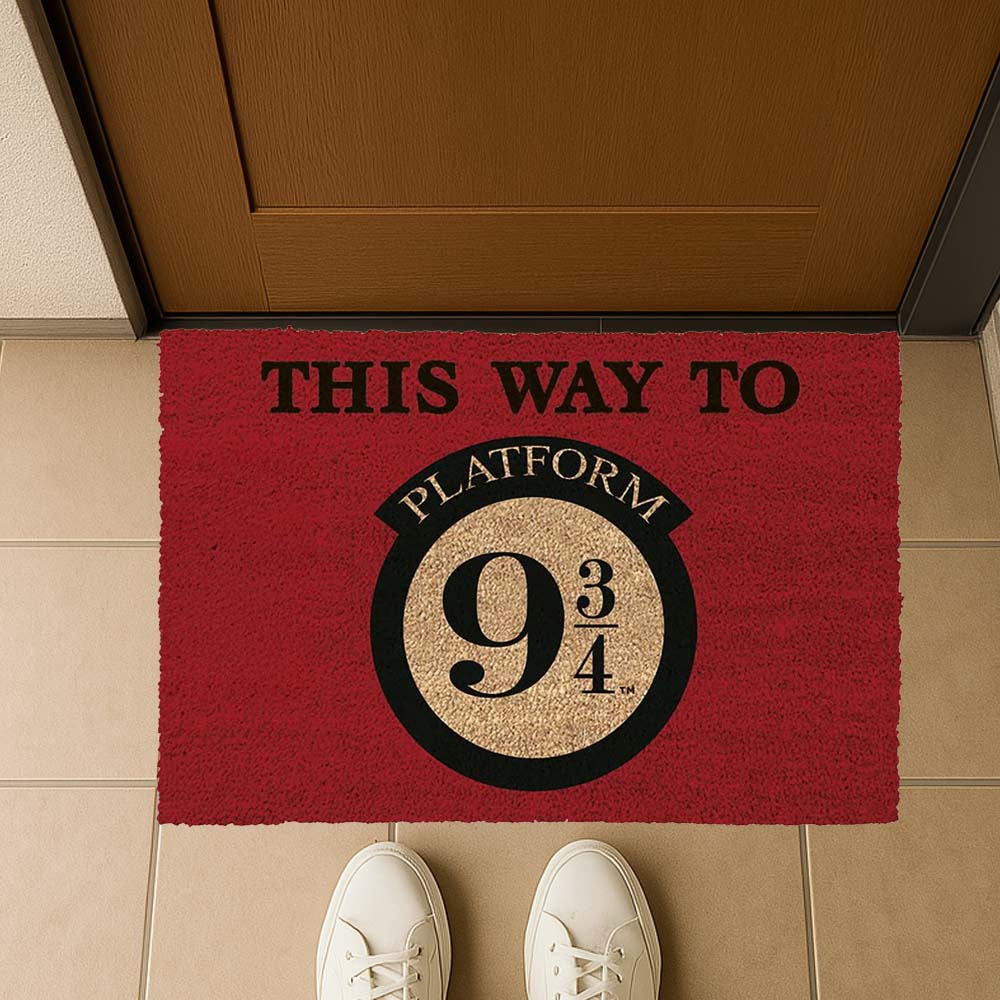 【予約商品】 HARRY POTTER ハリーポッター (公開 25周年 ) - This Way To Platform 9 3/4 / ドアマット