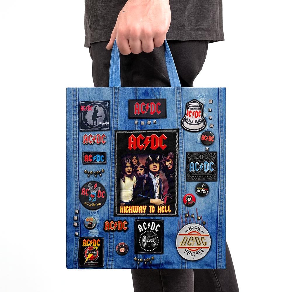 AC/DC エーシーディーシー (Back in Black 45周年 ) - Highway To Hell / Battle Bags / トートバッグ - PGS