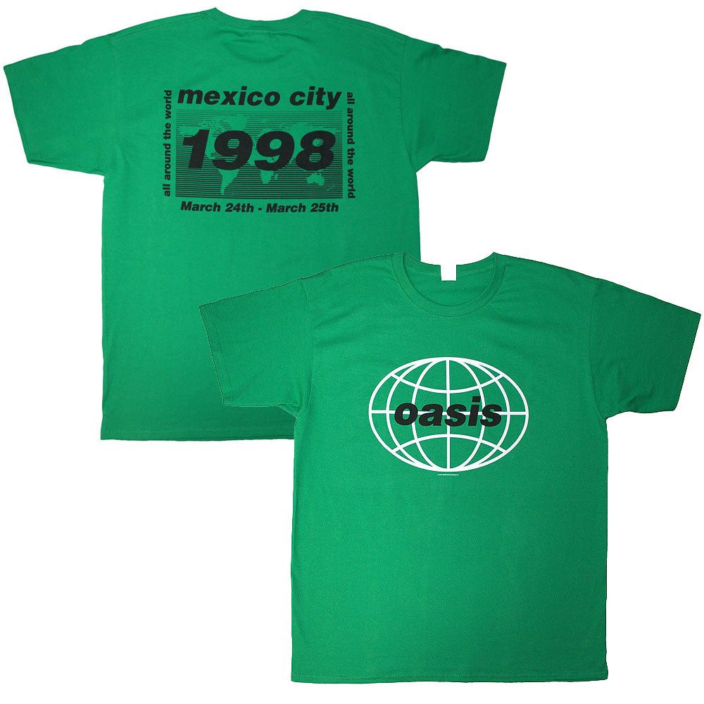 oasis オアシス　Tシャツ 1998年　ツアー　オフィシャル　ヴィンテージ OASIS オアシス - 1998 World Tour Mexico City / バックプリントあり