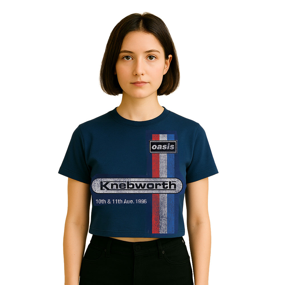 OASIS オアシス (映画「オアシス:ドント・ルック・バック・イン・アンガー」公開 ) - Knebworth '96 / CROP / Tシャツ / レディース