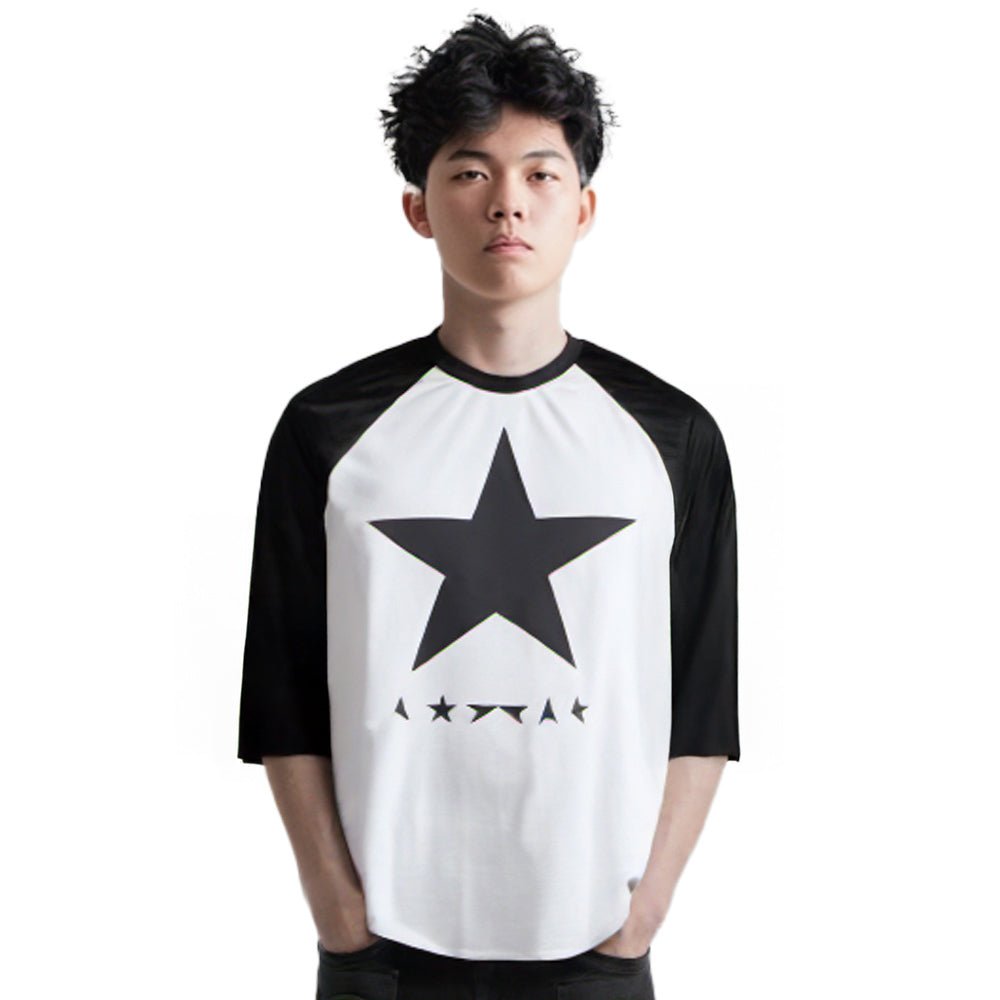 DAVID BOWIE デヴィッドボウイ - Blackstar Album Cover / 長袖 / ラグラン七分袖 / Tシャツ / メンズ - PGS