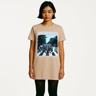 THE BEATLES ビートルズ (結成 65周年 ) - Abbey Road & Logo / Tシャツドレス / Tシャツ / レディース - PGS