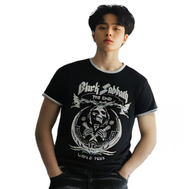 BLACK SABBATH ブラックサバス (OZZY OSBOURNE 追悼 ) - The End Mushroom Cloud / リンガー / Tシャツ / メンズ - PGS