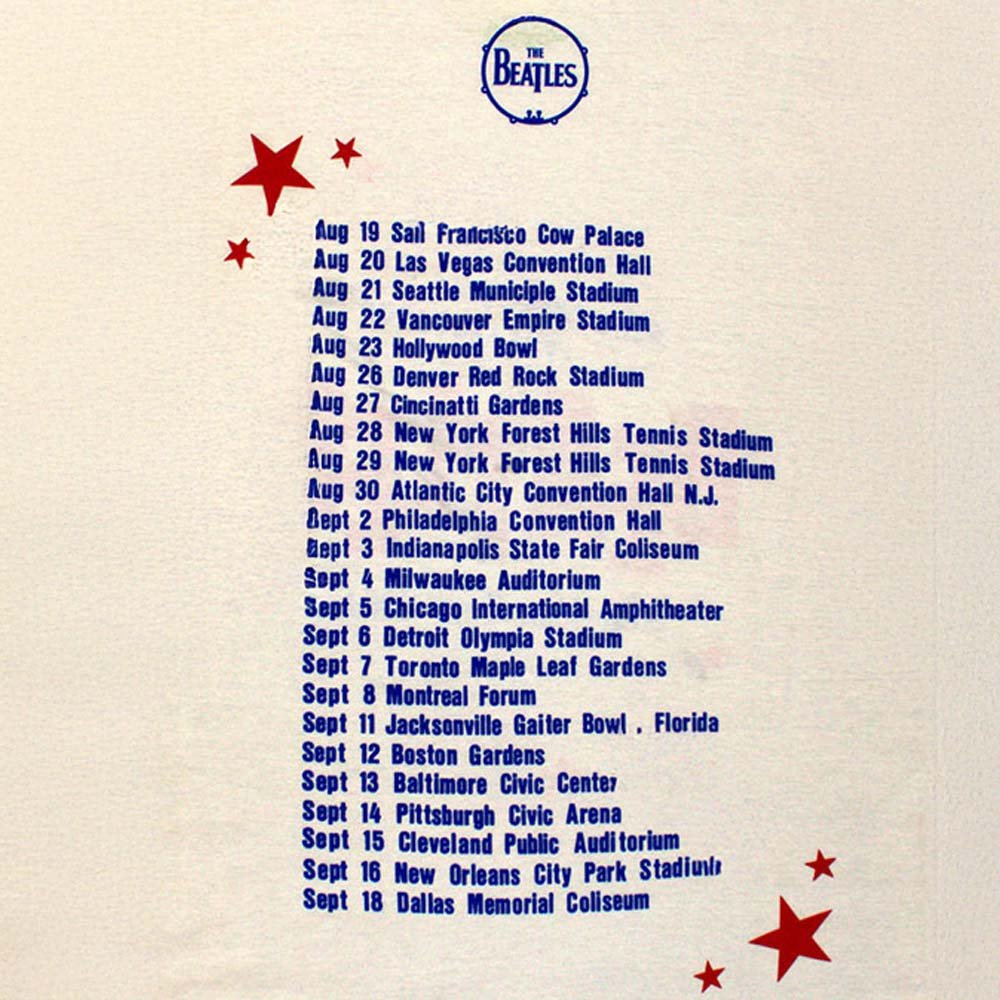 THE BEATLES ビートルズ (結成 65周年 ) - American Tour '64 / バックプリントあり / Tシャツ / メンズ - PGS