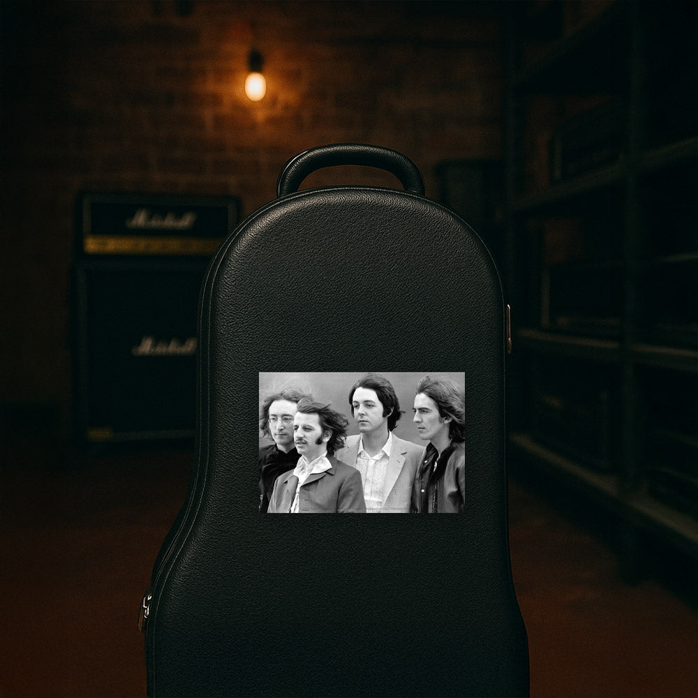 THE BEATLES ビートルズ (来日 60周年 ) - Black & White Photo / ステッカー