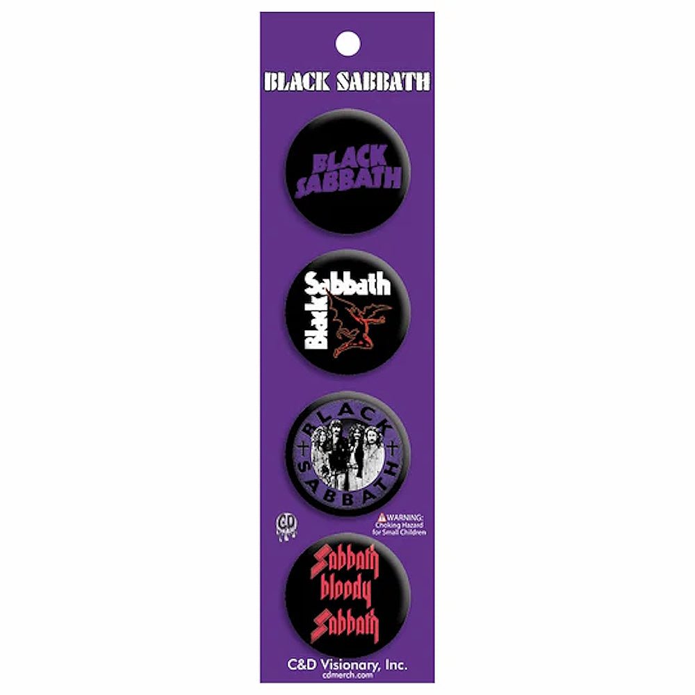 BLACK SABBATH ブラックサバス (OZZY OSBOURNE 追悼 ) - Button Set / バッジ - PGS