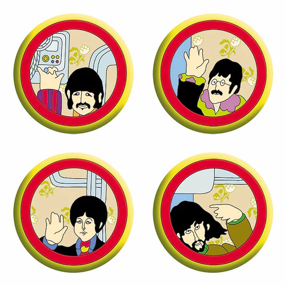 THE BEATLES ビートルズ (結成 65周年 ) - Yellow Submarine Windows ボタンセット / バッジ - PGS