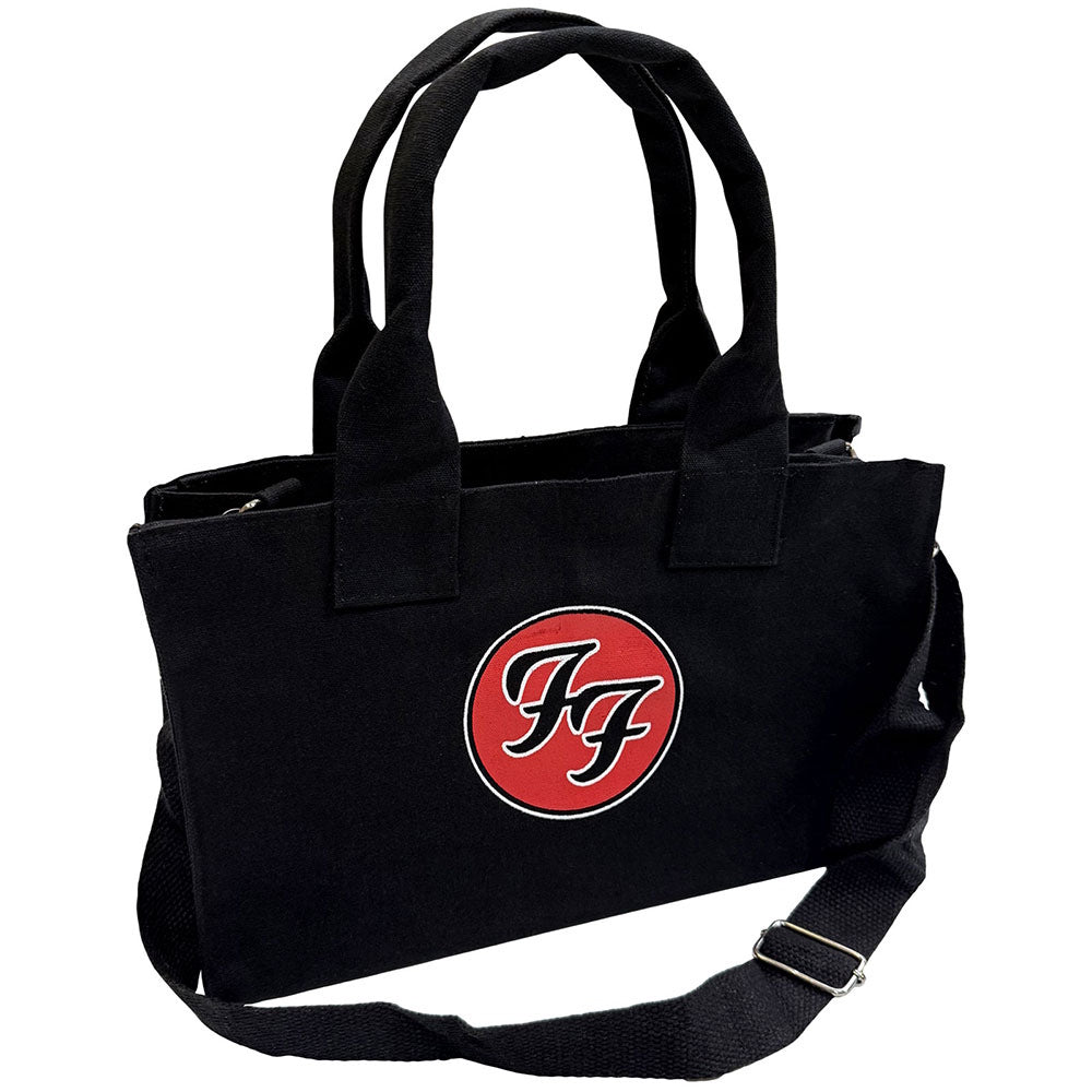【予約商品】 FOO FIGHTERS フーファイターズ (10月 来日 ) - FF Logo / Black / Back Print / トートバッグ