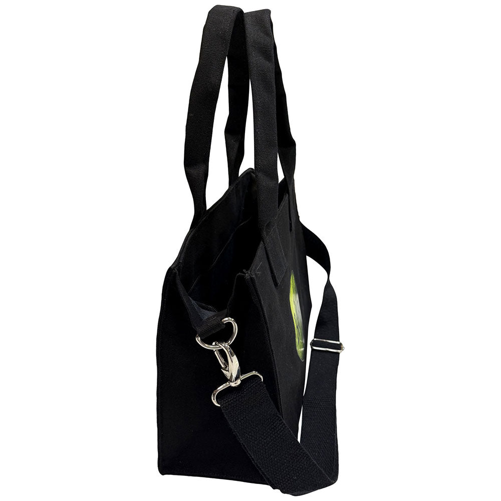 THE BEATLES ビートルズ (来日 60周年 ) - White Album Faces & Apple / Black / Back Print / トートバッグ