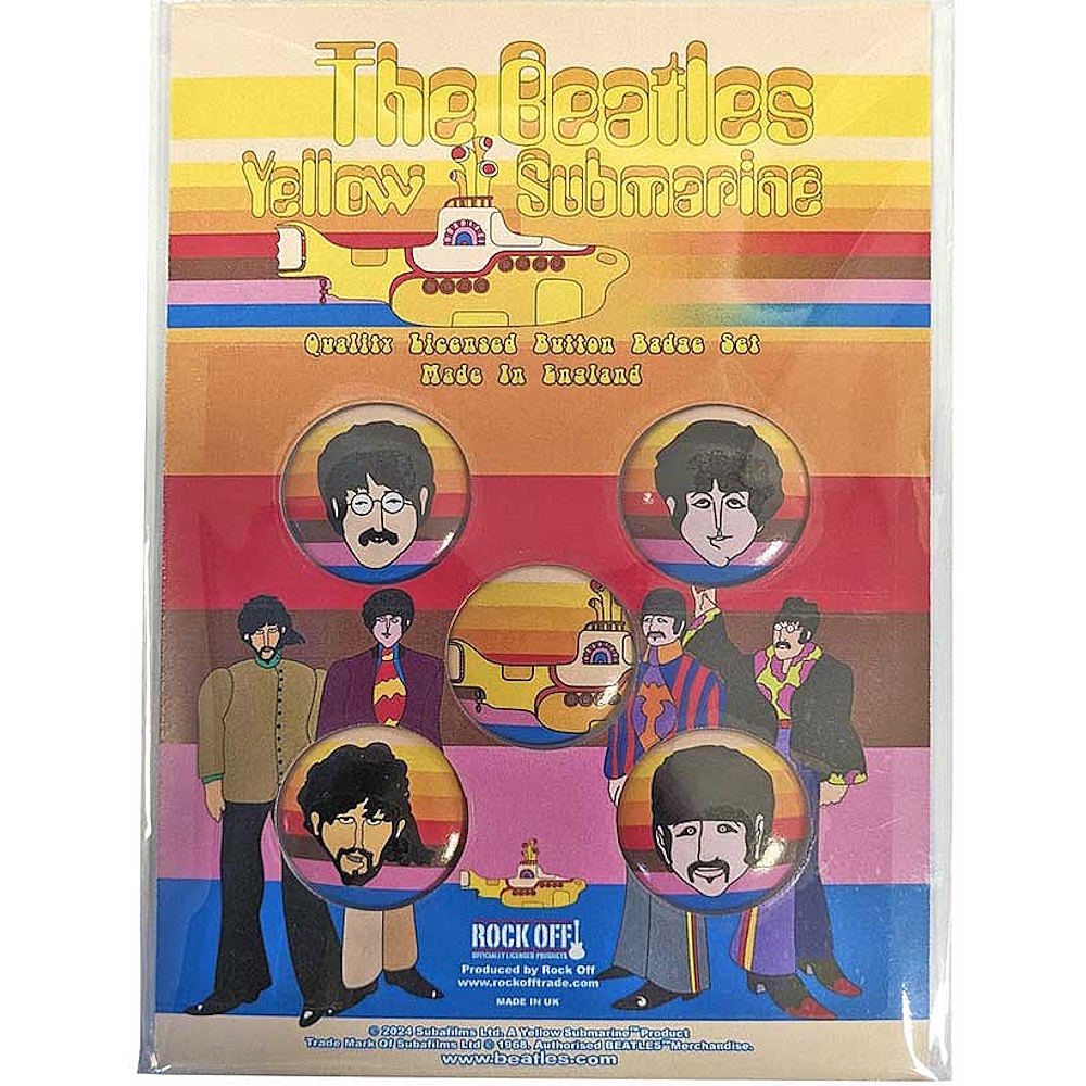 THE BEATLES ビートルズ (結成 65周年 ) - Yellow Submarine Portrait / バッジ - PGS