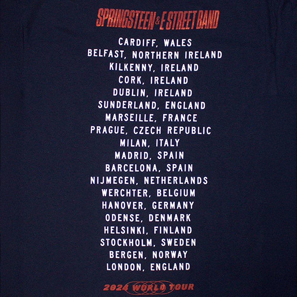 BRUCE SPRINGSTEEN (Celebrating the November release of the film) - Tour '24 Guitar Photo / Back Print / 2024 Tour Venue Exclusive / Men's T-Shirt
