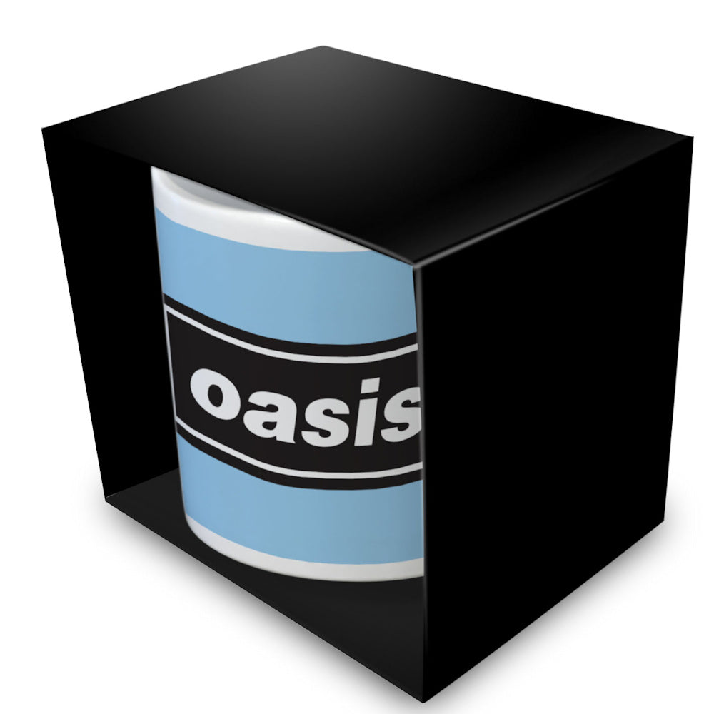 OASIS オアシス (映画「オアシス:ドント・ルック・バック・イン・アンガー」公開 ) - LOGO BLUE WHITE POD MUG / マグカップ