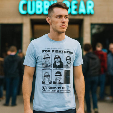 【予約商品】 FOO FIGHTERS フーファイターズ (10月 来日 ) - Chicago Concert poster / 復刻版 / Tシャツ / メンズ - PGS