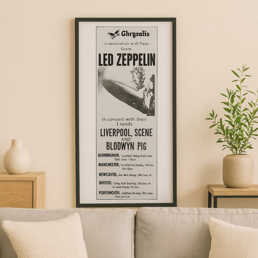 LED ZEPPELIN (Official Film Release Commemoration) - 1969 UK Tour Concert Poster / Bob Masse / Poster