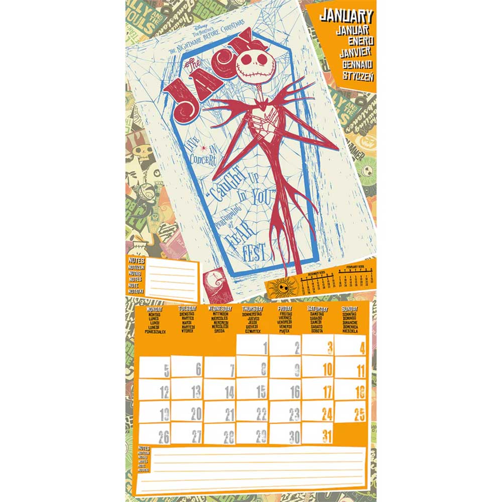 NIGHTMARE BEFORE CHRISTMAS ナイトメアー・ビフォア・クリスマス - Official 2026 30x30cm Square Calendar / カレンダー・ダイアリー(NIGHTMARE BEFORE CHRISTMAS)公式グッズ - PGS