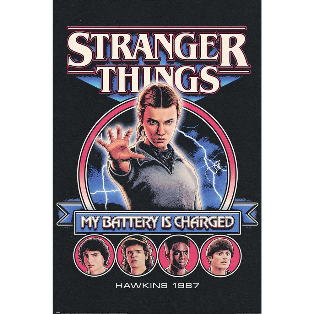 STRANGER THINGS ストレンジャー・シングス (シーズン5 2025年配信決定 ) - MY BATTERY IS CHARGED / ポスター(STRANGER THINGS)公式グッズ - PGS