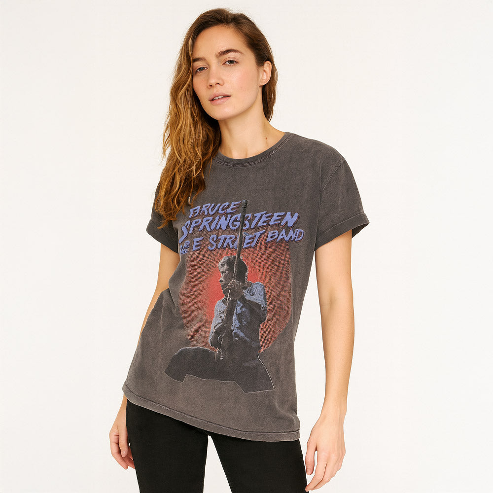 BRUCE SPRINGSTEEN Bruce Springsteen (November Movie Release Commemoration) - Live Photo / Stone Wash / T-Shirt / Men's