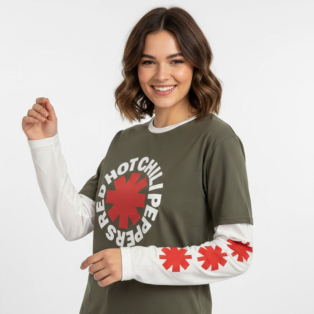 RED HOT CHILI PEPPERS レッドホットチリペッパーズ (来日 35周年 ) - Classic Asterisk / アームプリントあり / Tシャツ / メンズ