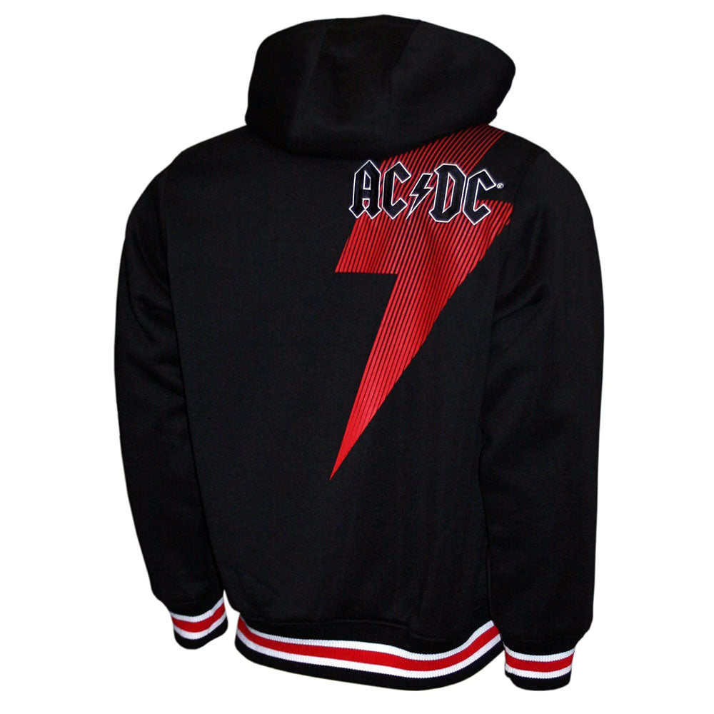 AC/DC (Back in Black 45th Anniversary) - BOLT BLACK DOUBLE KNIT HOODIE / Zip / Hoodie / Men's