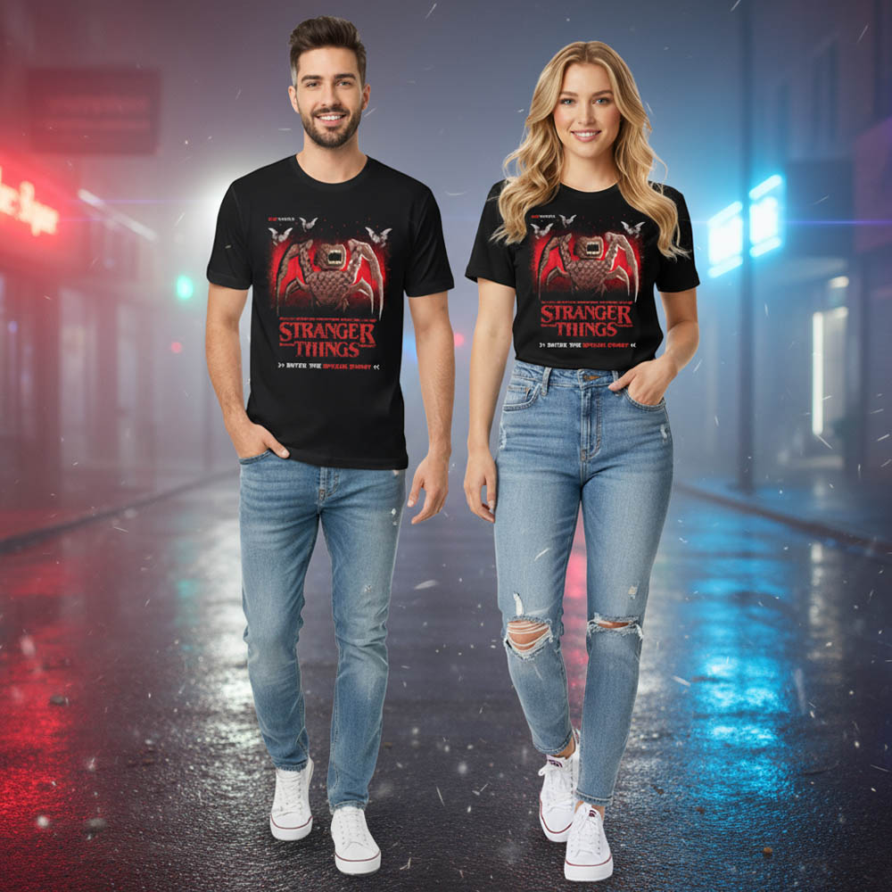 【予約商品】 STRANGER THINGS ストレンジャー・シングス (シーズン5 配信 記念 ) - 8 BIT UPSIDE DOWN / Tシャツ / メンズ